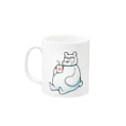 も～のしろくまのお父さんほっとひと息マグカップ Mug :left side of the handle