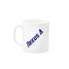 nexusa1980のロゴ（ブルー） Mug :left side of the handle