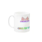 かおにゃんのグッズのこんばんにゃん Mug :left side of the handle