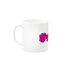 HSMT design@NO SK8iNGのポップスカル ピンク Mug :left side of the handle