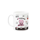 もちくん  mochikunのもちくんイロイロ（ブラック） Mug :left side of the handle