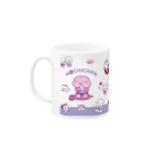 もちくん  mochikunのもちくんイロイロ（パープル） Mug :left side of the handle