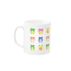 カエルたんのお店の【マグカップ】カエルたんがたくさん Mug :left side of the handle