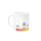 Ladybugcolorの混色フラワー（プリント） Mug :left side of the handle