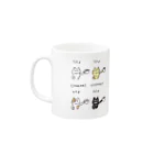 ウルフくんのコーヒー吐くねこ Mug :left side of the handle