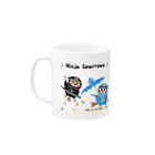 “すずめのおみせ” SUZURI店のスズメ忍法帖 Mug :left side of the handle