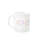 iKR,のカラフルイヌっちネコっち Mug :left side of the handle