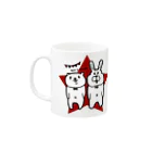 しあわせの黄色いクマのくまとうさぎ Mug :left side of the handle