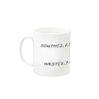 へらやのdice Mug :left side of the handle