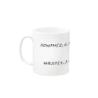 へらやのdice Mug :left side of the handle