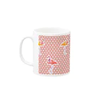 Ellieのフラミンゴとカフェタイム Mug :left side of the handle