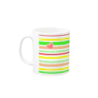 sanasanaのボーダー＋♡ Mug :left side of the handle