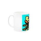 Isajincafeのお不動様マグカップ　水色 Mug :left side of the handle