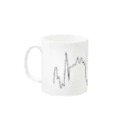 らるう企画の心電図 Mug :left side of the handle