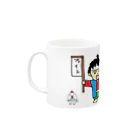 ほいくんの気まぐれ商店街のほいくん～桃太郎印のマグカップ Mug :left side of the handle