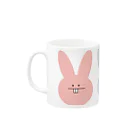 ヤマメファクトリーのうさぎでやんす（colorful） Mug :left side of the handle