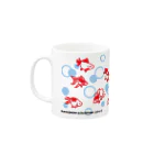 鉄格子乃人魚SUZURI支店のまめぼんはんこ金魚2019 Mug :left side of the handle