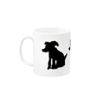 アメリカンベース の愛犬　絵画 Mug :left side of the handle