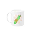 牛絵屋のこうしとことりマグ Mug :left side of the handle