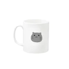 猫も杓子も。のうちの猫（グレー）が一番可愛い Mug :left side of the handle