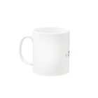 にゃじ川ぬっこのとどにはにぼし　ぬこにはしゃけ Mug :left side of the handle