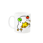 わくまるの楽しそうなあひるたち　ラフver. Mug :left side of the handle