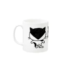 猫ねむりzzz..の後ろ姿三兄弟にゃんこ Mug :left side of the handle