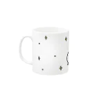 mame&coのまるいののマグカップ（何してんの？） Mug :left side of the handle