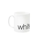 しろりんご牧場のwhiteapple(黒Ver) Mug :left side of the handle