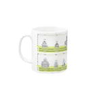 JP-INFOGRAPHICSのJapanese Castles（城） Mug :left side of the handle