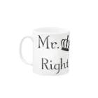 Mr.Rightのおしゃれな千鳥柄ファッションMr.Right Mug :left side of the handle