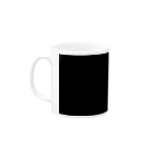 qujakuhouseの？横顔 黒 Mug :left side of the handle