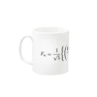 いちご亭のTeX風　フィボナッチ数列一般項 Mug :left side of the handle