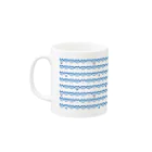 ソーメンズのねこボーダー Mug :left side of the handle