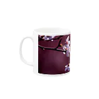 M.F.Photoの桜とあずき色 Mug :left side of the handle