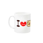 ぶぶあばショップのI love ぶぶカップ Mug :left side of the handle