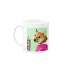 柴犬グッズ専門店 あられ堂の柴犬　レトロお嬢様編 Mug :left side of the handle