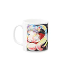 ぺちゃの ○。銀狐堂。○ の和服の宝石 Mug :left side of the handle