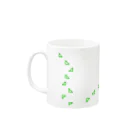 つめくさカップ店の舞う Mug :left side of the handle