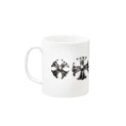 💜Salon de Lucia💜のGreek Crosses Teddy - monochrome Mug :left side of the handle