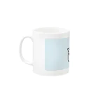 うえたに夫婦のビーカーくんロゴ水色背景 Mug :left side of the handle