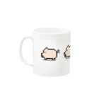 ぶたちゃんのはしるぶた Mug :left side of the handle