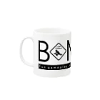 アリーヴェデルチャンネルSHOPのBONKURA TYPO BLK Mug :left side of the handle