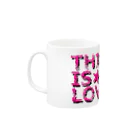 チリツモのTHIS IS LOVE Mug :left side of the handle