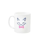 コマネコのネコ（pink） Mug :left side of the handle