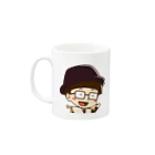 インテリアクレールのカーテンマンJr.（こんにちは）のマグカップ Mug :left side of the handle