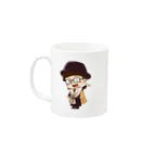 インテリアクレールのカーテンマンJr.（バイバイ）のマグカップ Mug :left side of the handle