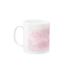 どうぶつの水彩画店のcolor ピンク Mug :left side of the handle