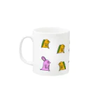 おぬしわんの店のウサギとニンジンサウルス Mug :left side of the handle