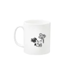 HER AND MARSHMALLOWのすきなこと　にっこりフェイス Mug :left side of the handle